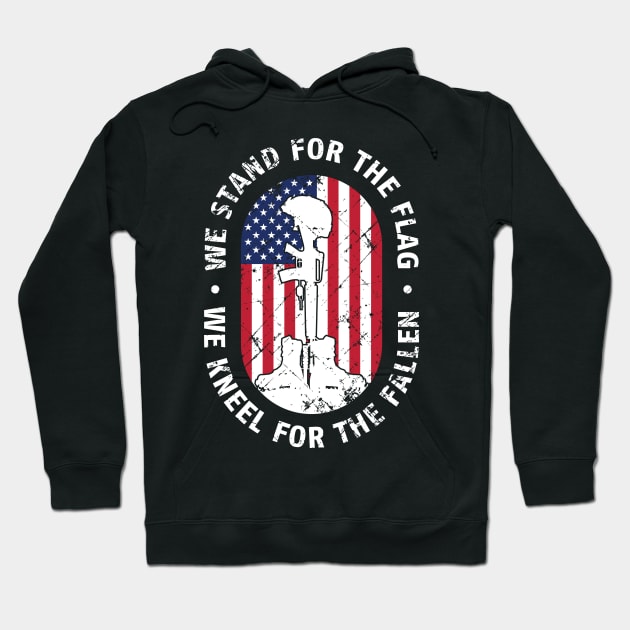 We Stand For The Flag We Kneel For The Fallen Women Men Gift Hoodie by teeleoshirts